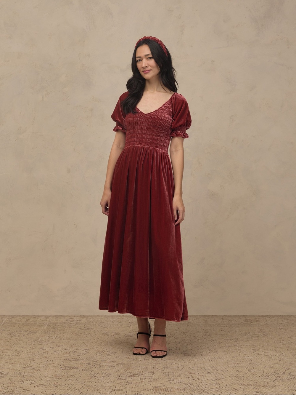 Noralee - Women’s Adele Dress in Ruby (Medium)